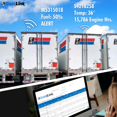 PLM Fleet ColdLink refrigerated trailer telematics.