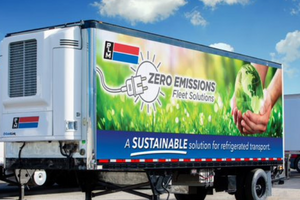 PLM Fleet zero emissions refrigerated trailer.