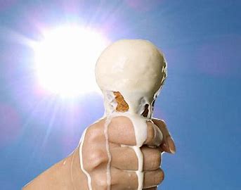Sun melting ice cream